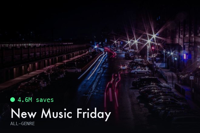 New Music Friday, 4.6M saves